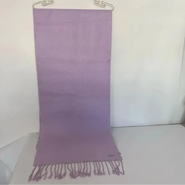Steve Madden Reversible Leopard Print Scarf Lavender Mint With Fringe - Image 3