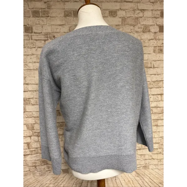 Club Monaco Grey Gray Cashmere Sweater Size S Luxurious Luxury Tie‎ Detail - Image 3