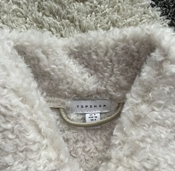 Topshop Faux Leather White Jacket - Image 6