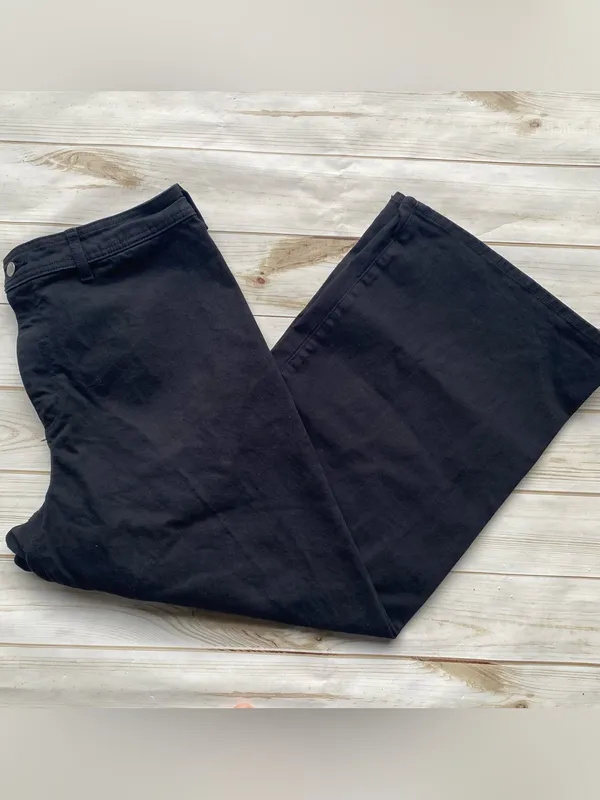 Universal Thread solid black sailor high waist wide leg denim jeans fall winter - Image 5