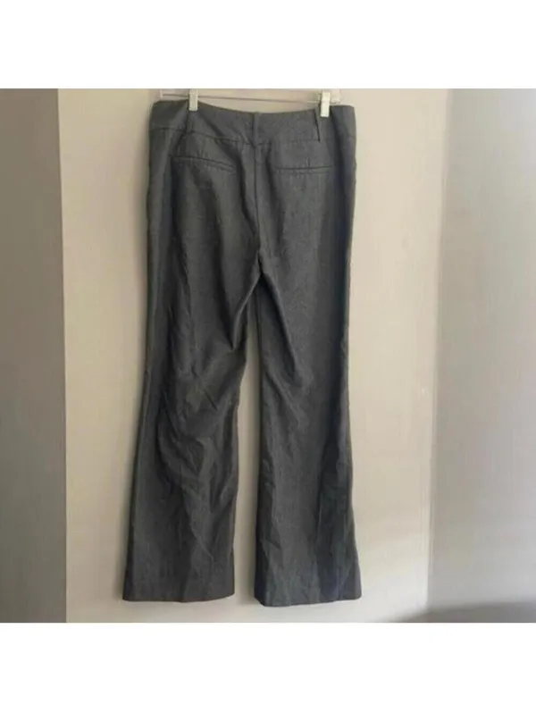 Worthington Modern Fit Grey Micro Herringbone Print Work Trousers - Image 6