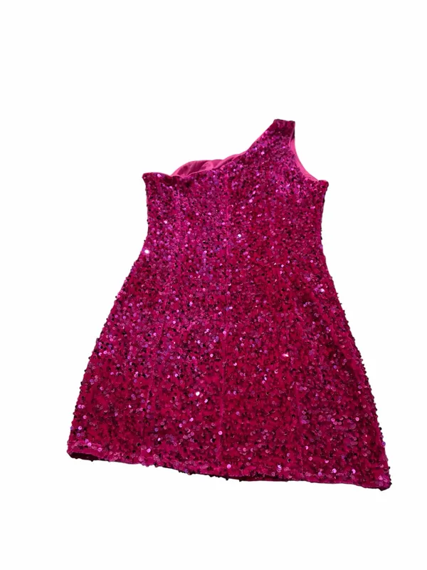 AMERICAN THREADS pink sequin one shoulder dress nwt - Image 4