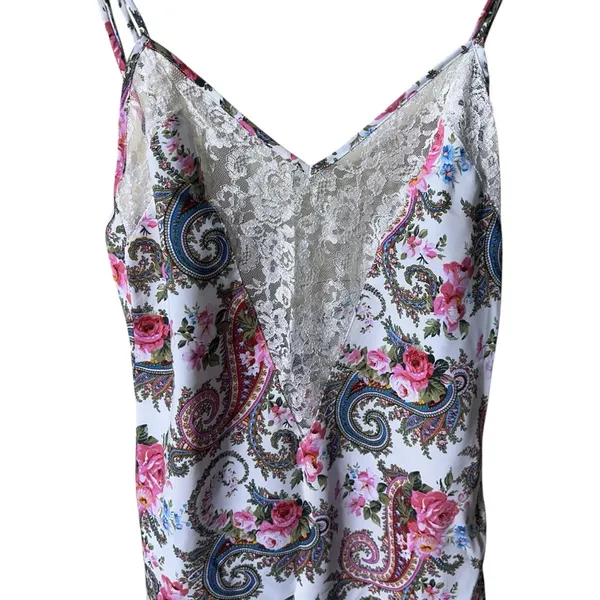 Victoria's Secret Gold Label Vintage Floral Paisley Slip Dress Size Small - Image 4