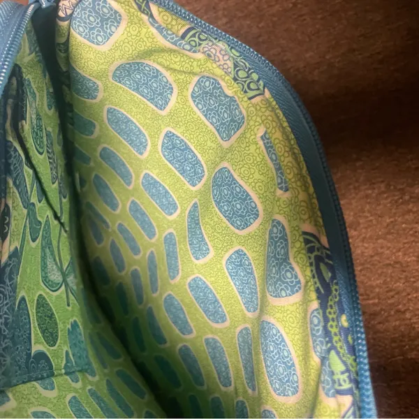 Vera Bradley Floral Laptop Sleeve with Blue and Green Design - Image 3