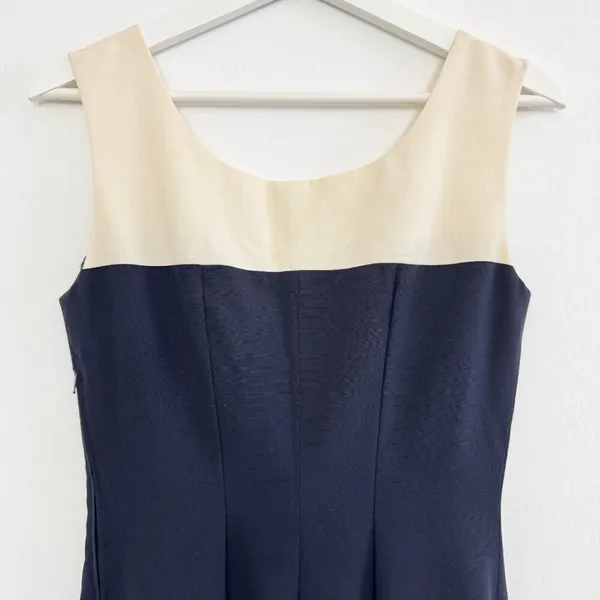 Marina Babini Dress‎ Size Medium Vintage Wool Sleeveless Button Garden Party - Image 9