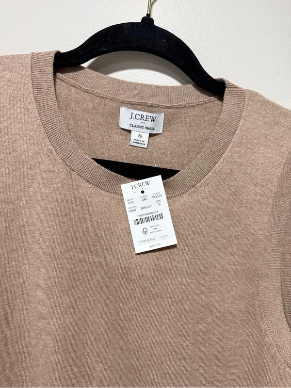 J.Crew Sleeveless Cashmere Blend Sweater Vest in Camel S - Image 2