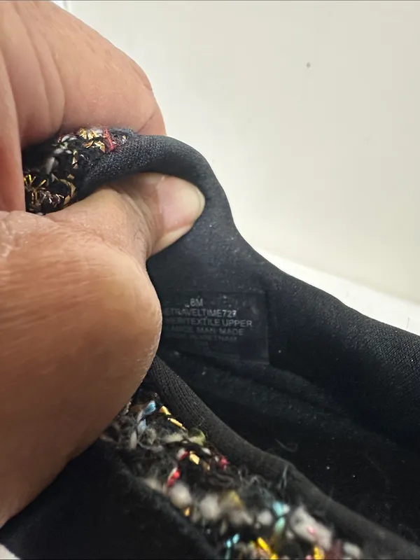Easy Spirit Black Slip-On Loafers with Multicolor Tweed - Image 7