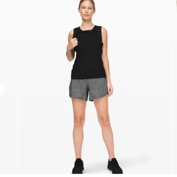 Lululemon Track That Short 5" Heathered Grey W7AUZS Size 4 High Rise Running - Image 9