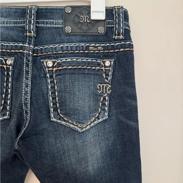 Miss Me Signature Skinny Jeans Women’s Size 28 x 31 JS5016S2 Dark Wash Stretch - Image 6