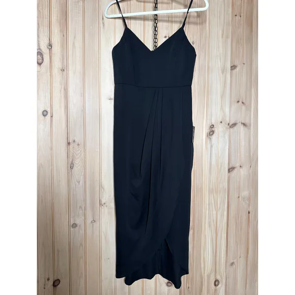 NWT Lulus Reinette Black Midi Dress Party Holiday Classy Elegant Gala Banquet S - Image 2