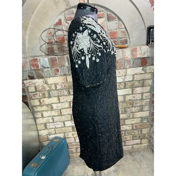 Ross formal dress prom beaded silk 1990s NWT - Image 11
