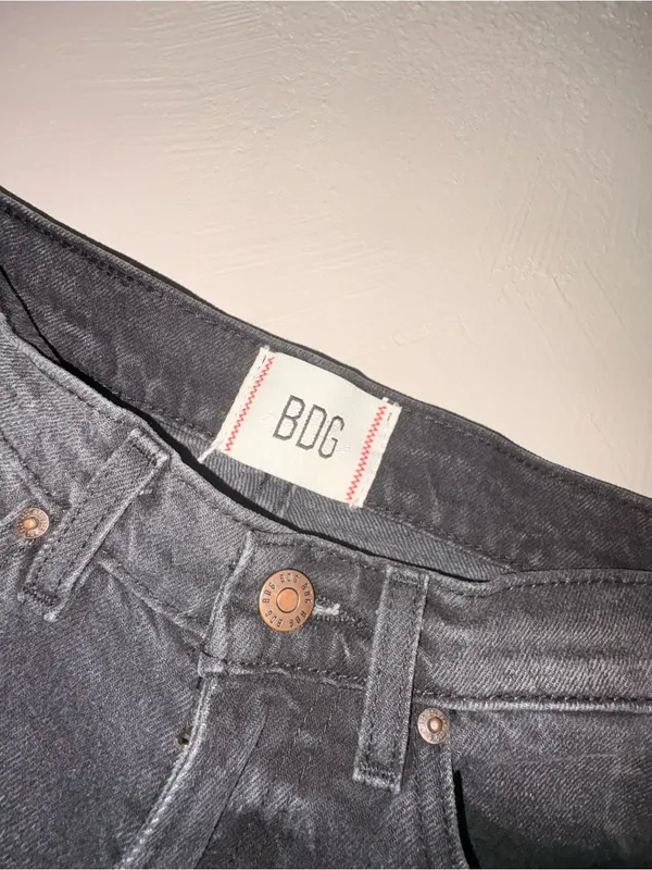 BDG Urban Outfitters Black Cowboy Jean Mid Rise Straight Leg Denim Size 27 - Image 5