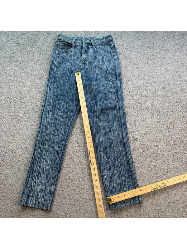 Vintage 80s 90s NASTY Acid Wash High Rise Jeans 25x27 Tapered Mom Denim - Image 3