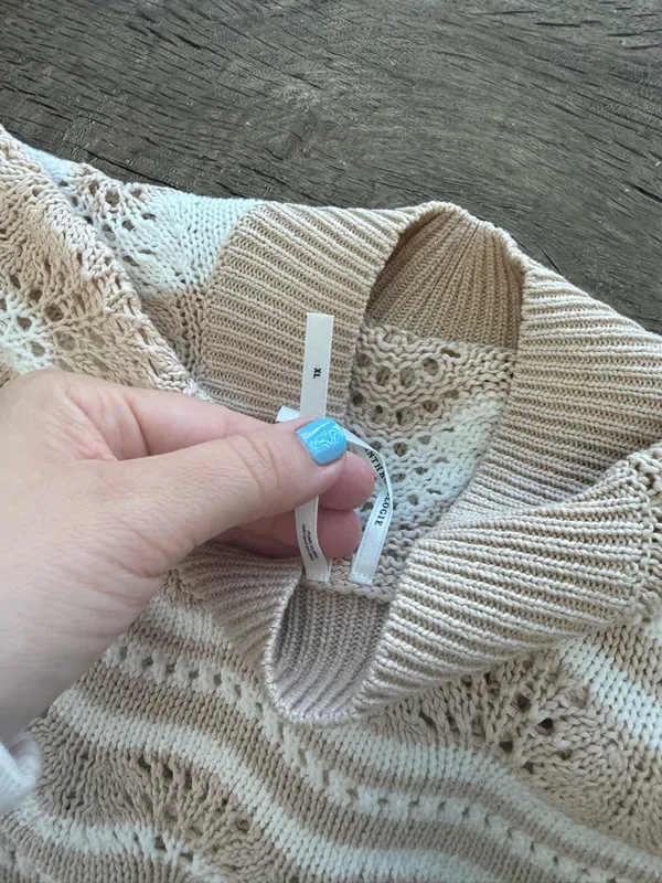Anthropologie Pointelle sweater & skirt set size xl‎ - Image 10