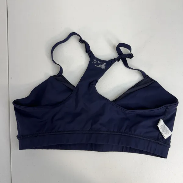 OFFLINE By Aerie‎ L Large Goals Mesh V-Neck Sports Bra Racerback Medium Support - Image 10
