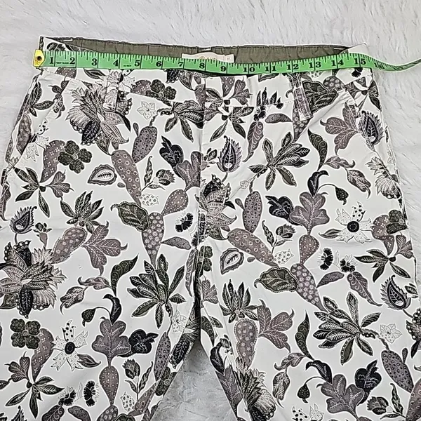 Tory Burch Women's‎ Floral Leaf Printed Trousers Size 27 - Image 5