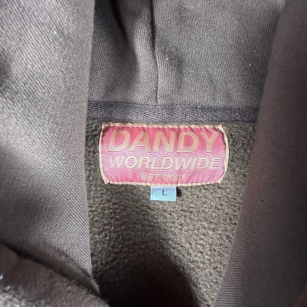 Women's Dandy Worldwide Make A Wish Oversized Lux Hoodie Large Chocolate Brown - Image 5