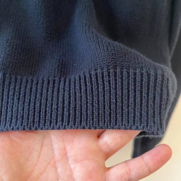 Ralph Lauren Sz XS or PM Green Label Shawl Collar‎ Ribbed Sweater Gold Clasp - Image 4