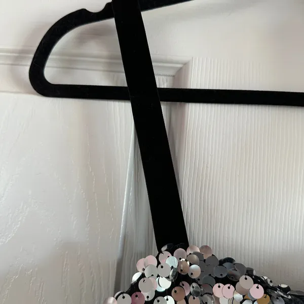 ZARA Sequin Silver Mini Dress - Image 6