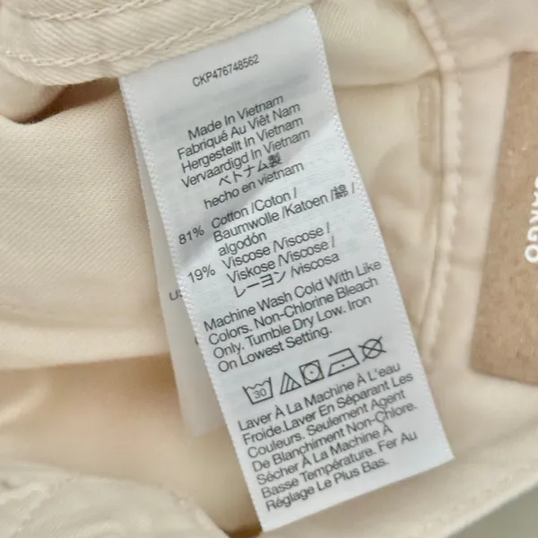 NWT Madewell Garment Dyed Low Slung Straight Cargo Pants Vintage Linen Beige 29 - Image 12