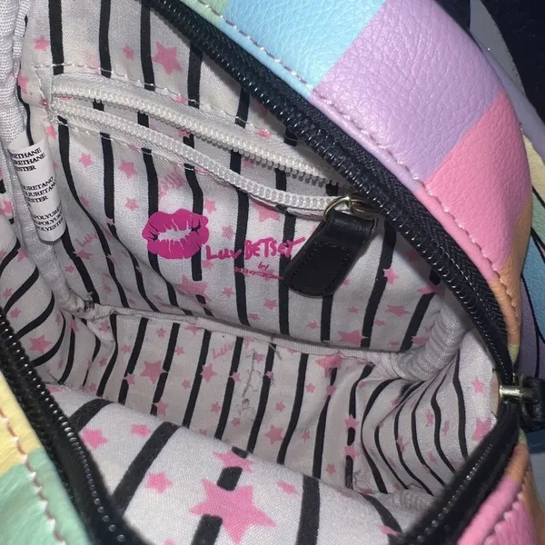 Luv Betsey By Betsey Johnson Mini Backpack Purse Butterfly Moveable Wings Black - Image 3