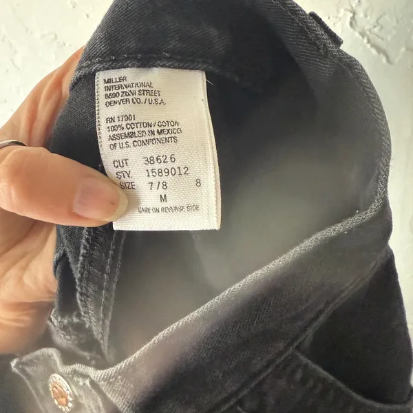 Rockies Vintage 80s Jeans Black High Waisted Denim Pants 7/8‎ Tall Western Rodeo - Image 8