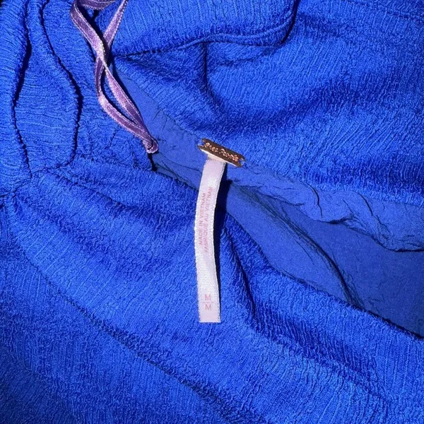 Free People Asymetrical Wrap Maxi‎ Skirt Royal Blue Size Medium - Image 2