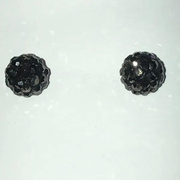 Elegant Black Rhinestone Dainty Boho Stud Earrings - Image 2