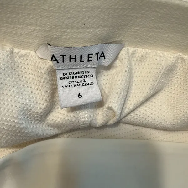 Athleta Skirt Sz 6 Vienna Cargo White Mesh Shorts Golf Tennis Pickleball Biking‎ - Image 5