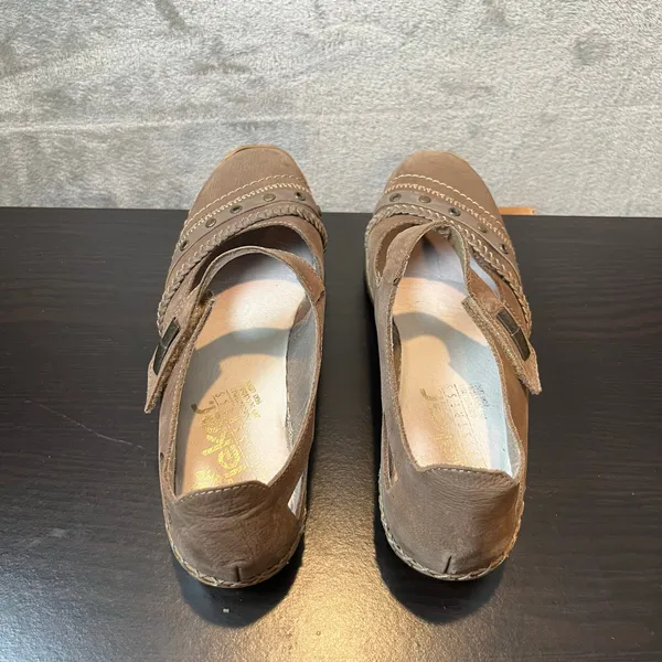 Rieker Comfort Mary Jane Style‎ Shoes Leather Pepper Brown Size 8 - Image 4