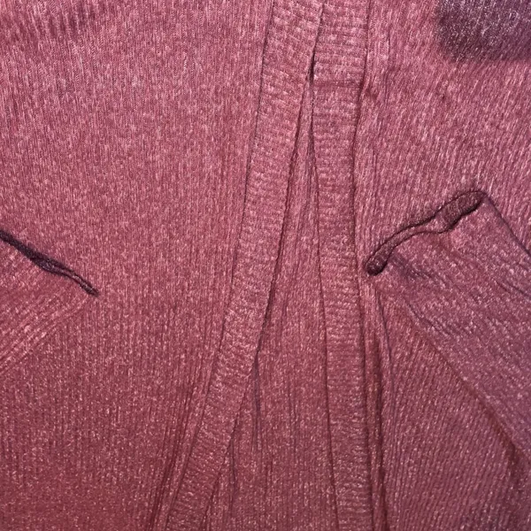 Aeropostale Burgundy Cardigan Sweater Women's Long Sleeve Lightweight Knit - Image 3