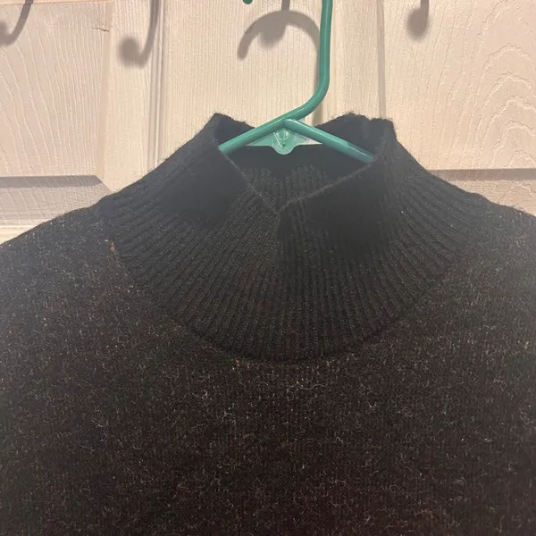 Blu Pepper Sweater Dress Small‎ Knit Long Sleeve Pullover Mock Neck Color Block - Image 8