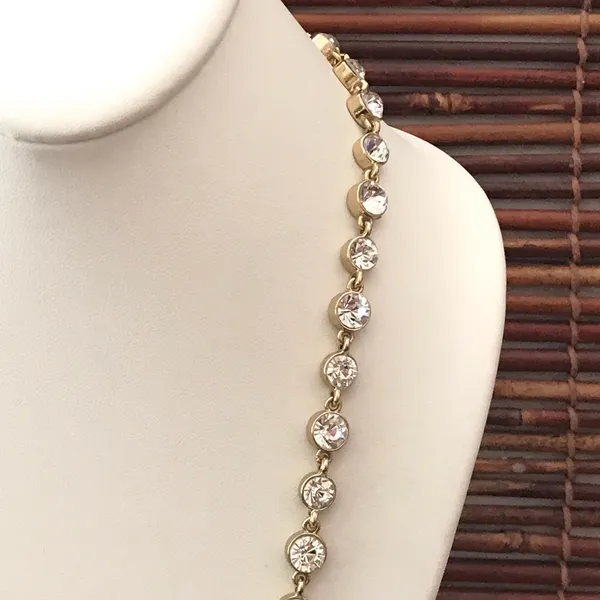 Chico's Brûlée Crystal & Gold Tone Long Necklace - Image 2