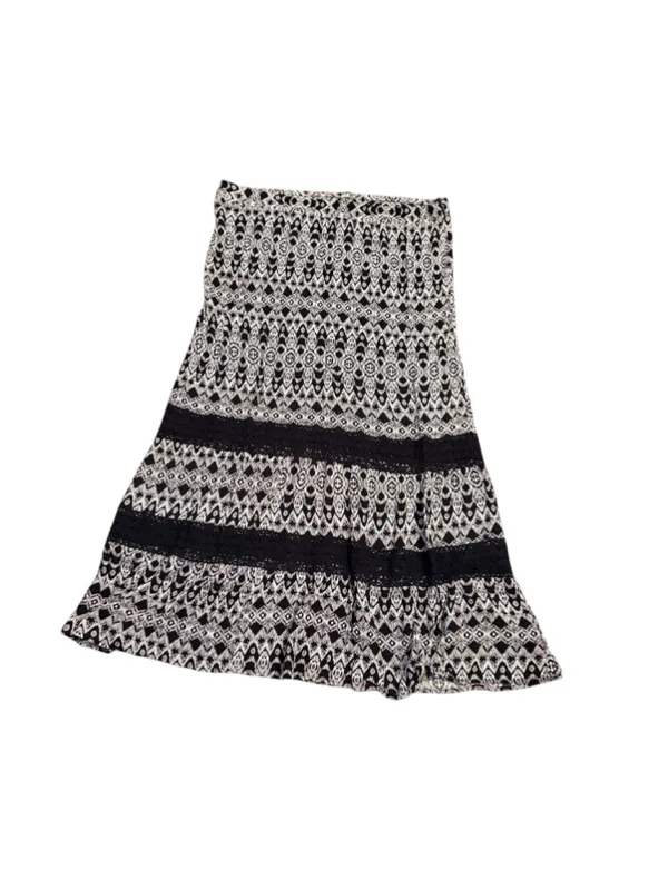 Faded Glory Maxi Skirt Women's Size XL Black White No Belt - Image 2