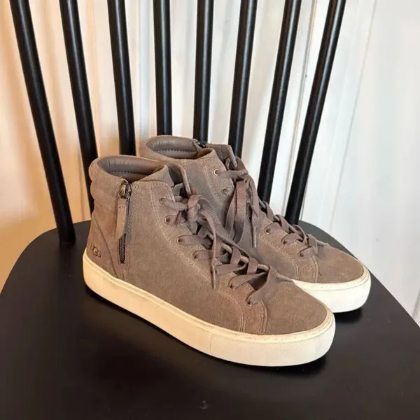 Ugg Ollie high top grey suede sneakers size 8 - Image 10