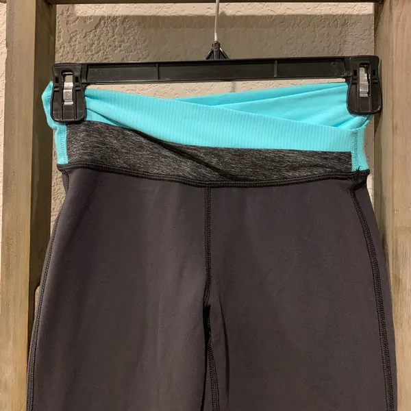 lululemon athletica Black and Teal Boot Cut Pants - Image 3