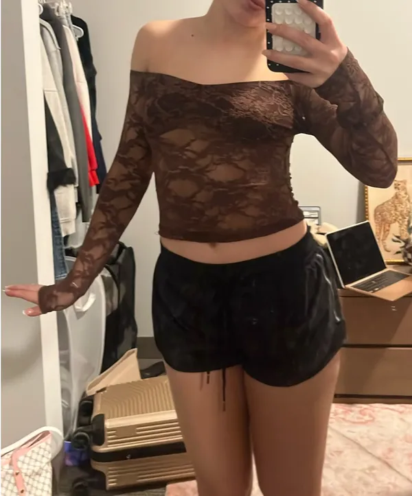 Brown Lace Top - Image 5