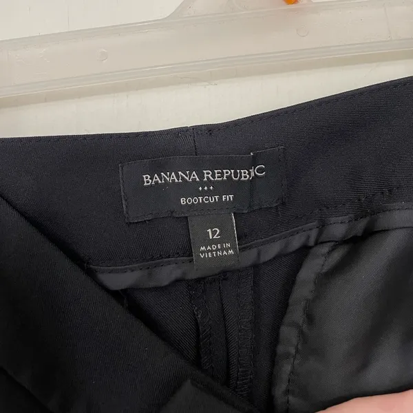 Banana Republic Black Bootcut Fit Dress Pants Work Trousers ~ Women’s Size 12 - Image 5