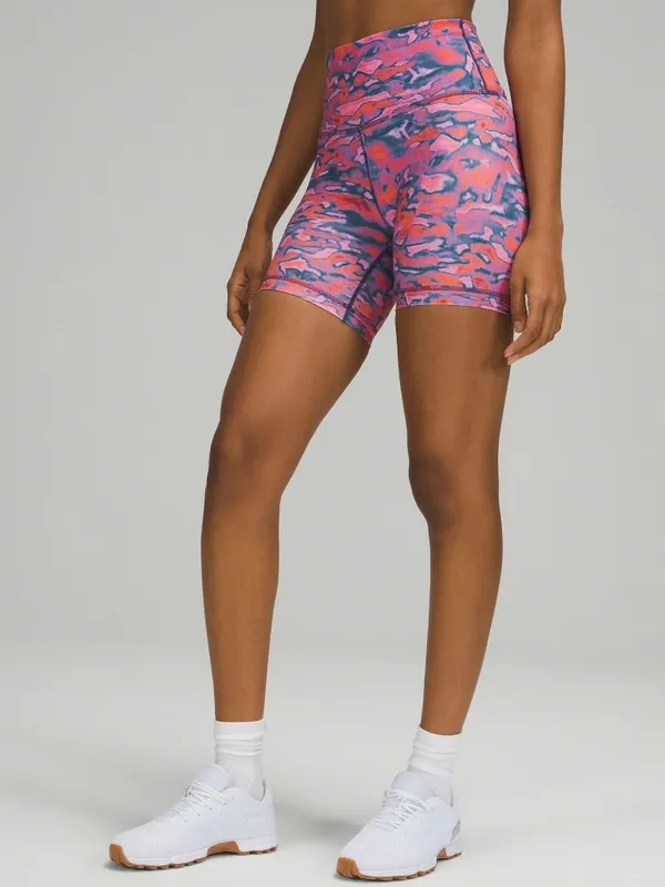 Lululemon Wunder Train Shorts 6 Chroma Clash Multi Gym Athletic High‎ Rise Biker - Image 11