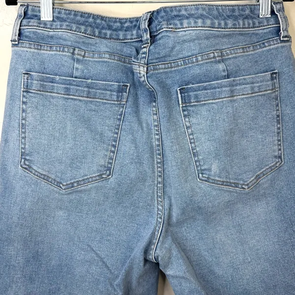 Free People We The Free Crvy High Rise Vintage Inspired Straight Jeans Size 32 - Image 7