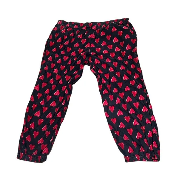 Victoria's Secret Women's XL Black Red Heart Print Lounge Pants - Image 9