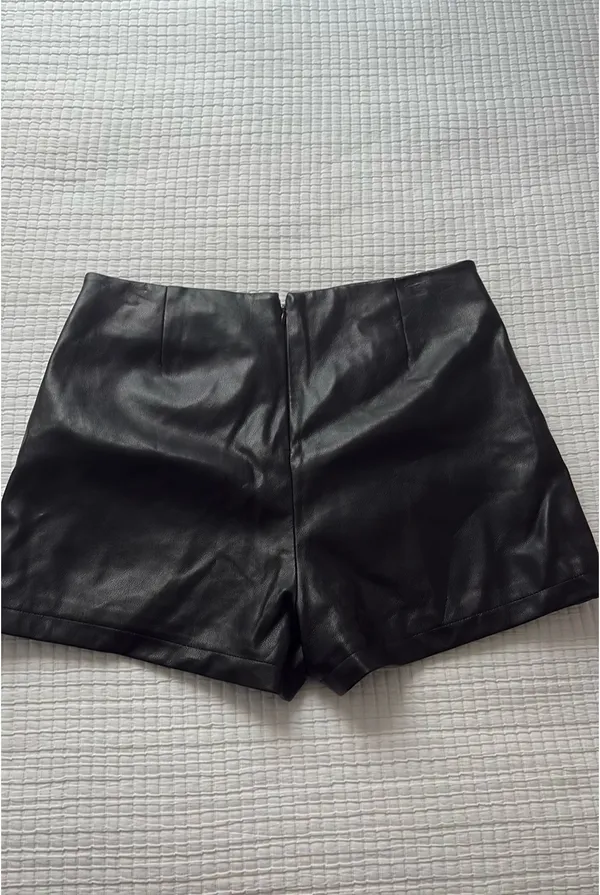 Avec Les Filles Faux Leather Skort - Image 2