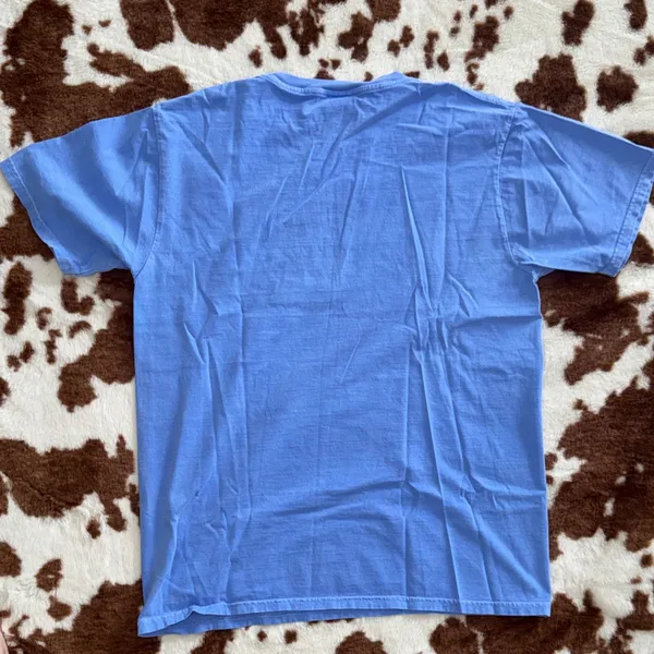 Wyoming Embroidered Blue Tee M Western Cottagecore Graphic Shirt - Image 7