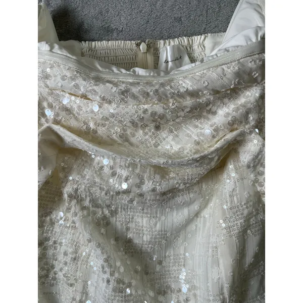 Line & Dot Gleam Mini Dress Ivory‎ Bridal Shower Bachelorette Party Dress MD New - Image 4