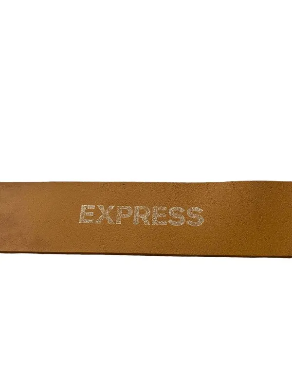 Express Genuine Leather Belt Brown Size L Neutral Preppy Minimalist Spring Cute - Image 3