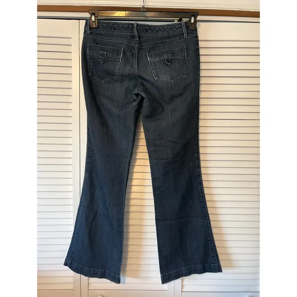 Banana‎ Republic Dark Wash Flare Jeans Women's Size 28 6R Bootcut Denim - Image 2