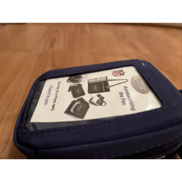 NY Giants NFL Mini Purse Plus Pouch Touch Phone ID Wallet 4" x 4" x 2" - Image 2