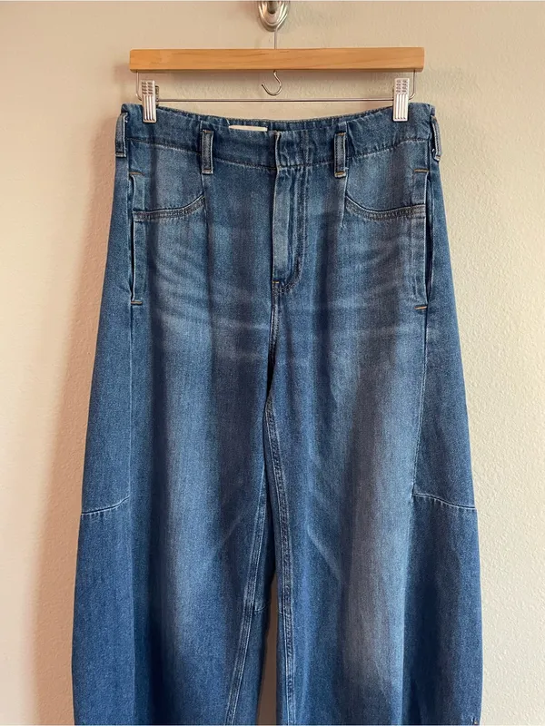 Anthropologie Pilcro Full-Length Relaxed Barrel Jeans Size 28 - Image 5