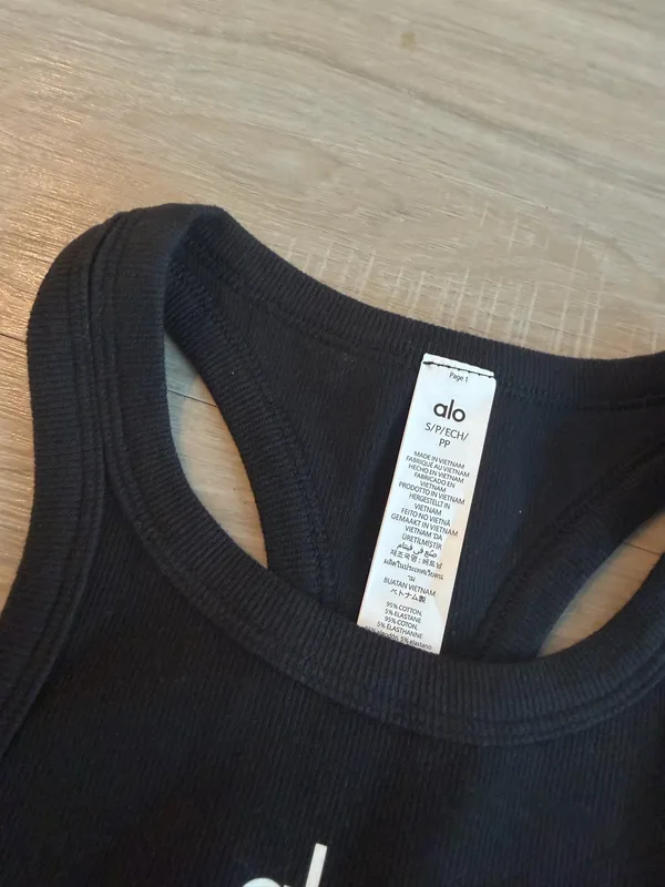 Alo black aspire tank top and tennis skirt Size S #tennis #athleisure # 2pieces - Image 2