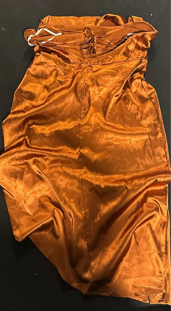 SheIn Orange satin dress - Image 4
